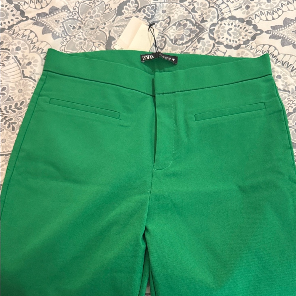 Zara Bright Green Trousers - Picture 2 of 5